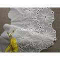Blanco suizo de alta calidad de algodón y encaje de nylon neto de ajuste